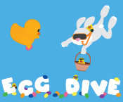 a cartoon of a duck and a bunny